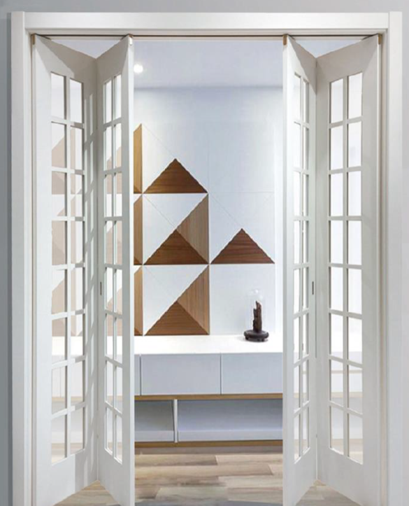 Interior bi-folding door